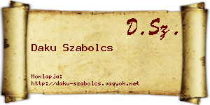 Daku Szabolcs névjegykártya
